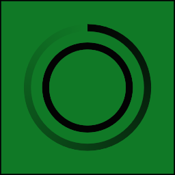 ブラシの濃淡を使った円