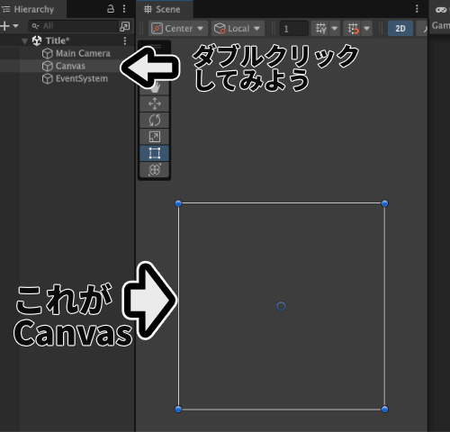 Canvasの表示
