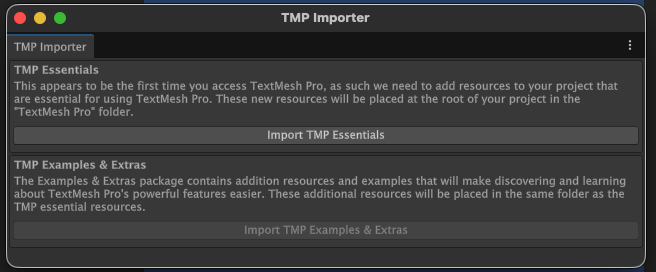 TextMeshProのダイアログ