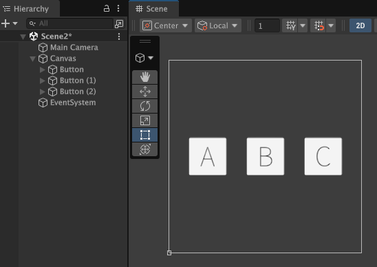 ABCボタンを配置
